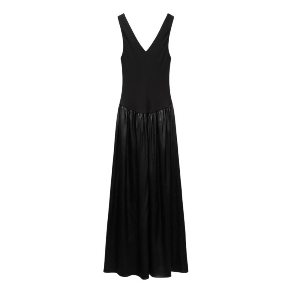 Zara Black Backless Midi Dress